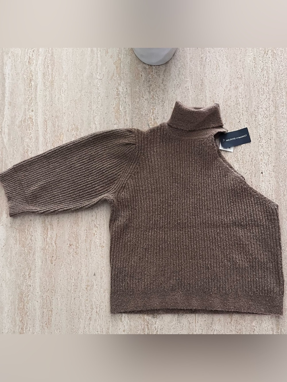 NWT One Shoulder/Cutout Turtleneck Sweater 🤎